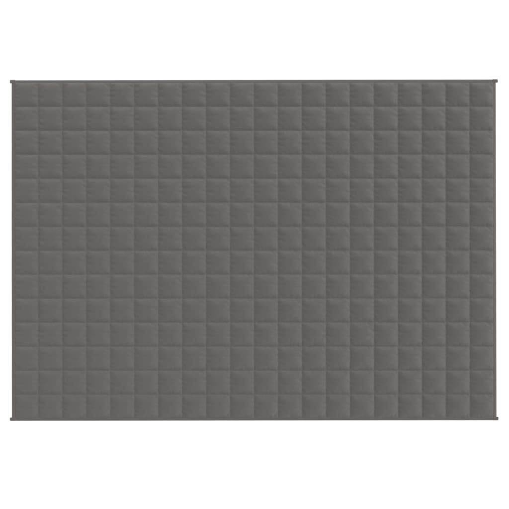 VIDAXL Coperta debole 137x200 cm 6 kg di tessuto grigio