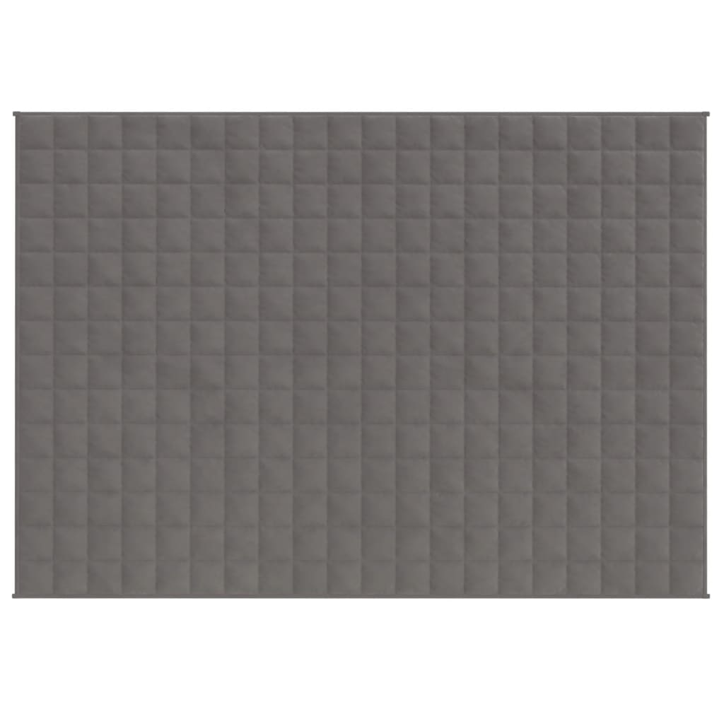 VIDAXL Coperta debole 152x203 cm 7 kg di tessuto grigio