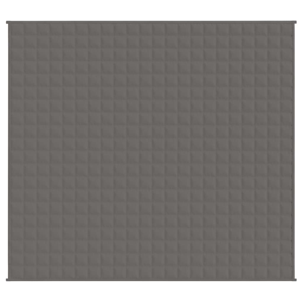 VIDAXL Coperta debole 200x230 cm 9 kg di tessuto grigio