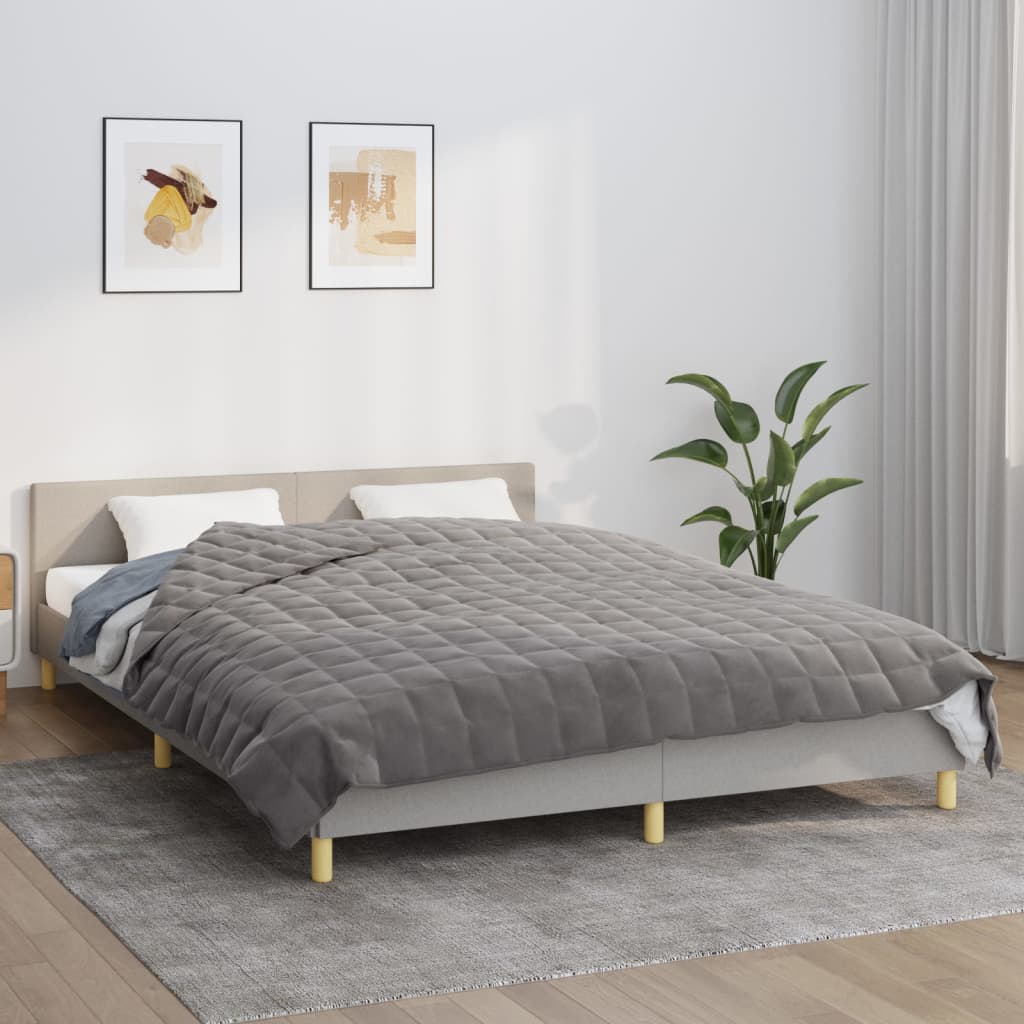 VIDAXL Coperta debole 220x230 cm 11 kg Fassoso grigio