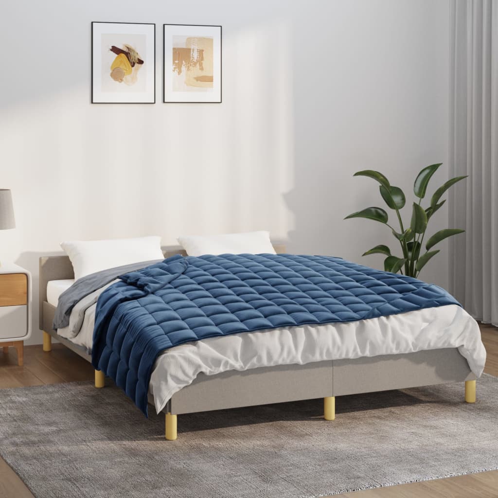 Vidaxl schwache Decke 137x200 cm 6 kg Stoff blau