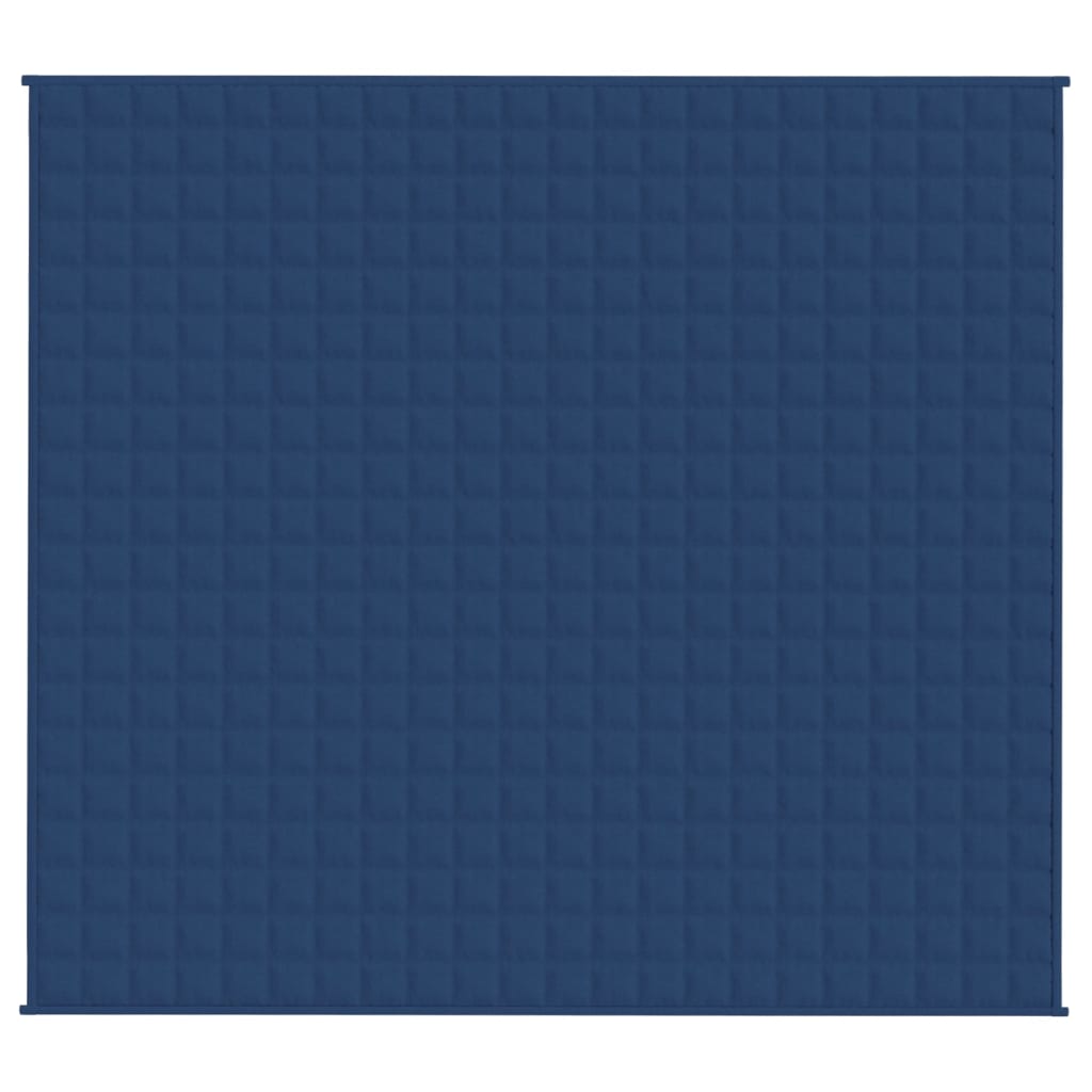 VidaXL Verzwaringsdeken 200x230 cm 9 kg stof blauw