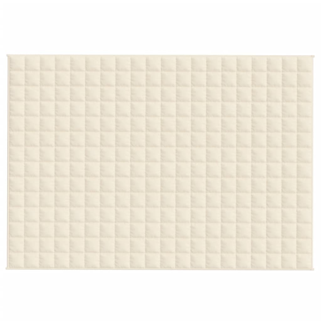 VIDAXL FAIBLAGE COUVERTURE 140x200 cm 10 kg Crème légère en tissu -colore