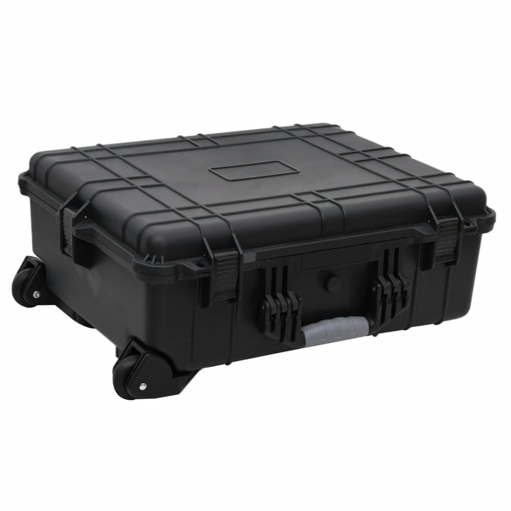 Vidaxl Flightcase sobre ruedas 63x50x23 cm pp negro