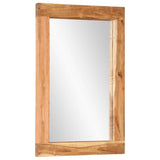 Vidaxl Mirror 70x50 cm Solid Acacia Wood and Glass