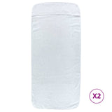 Serviettes à brin de vidaxl 2 pcs 400 g m² 60x135 cm tissu blanc