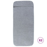 Serviettes à brin de vidaxl 2 pcs 400 g m² 60x135 cm Gray