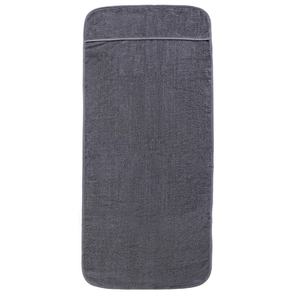 Vidaxl Strand Towels 2 st 400 g m² 75x200 cm Tyg Anthracite -färgad