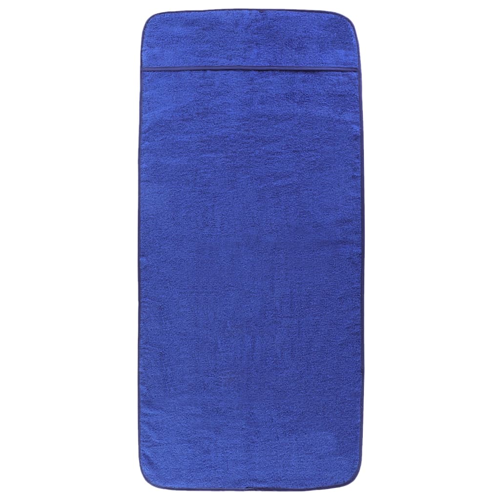 Vidaxl Strand towels 2 pcs 400 g m² 75x200 cm fabric royal blue