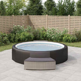 Vidaxl Spa ławki z poduszkami 2 St Poly rattan Grey