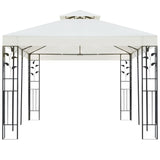 Arbor de Vidaxl con dos techos de 6x3 m de blanco