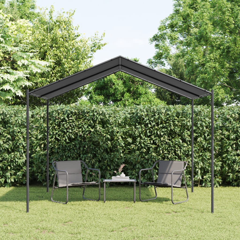 Vidaxl Garden Pavilion 3x3 M stål og stof Anthracite -farvet