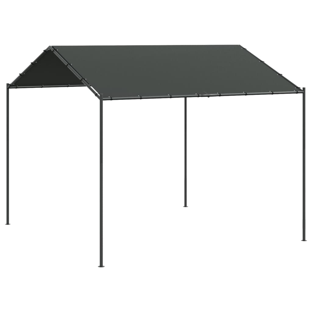 Vidaxl Garden Pavilion 4x4 m stål och tyg Anthracite -färgad