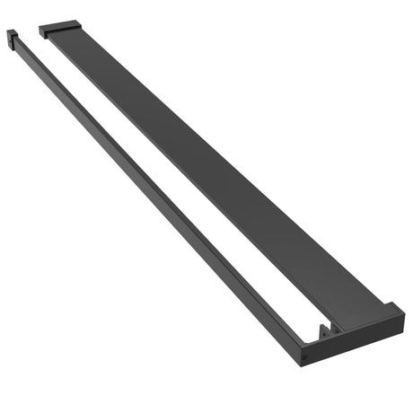 VidaXL Wandschap voor inloopdouche muur 80 cm aluminium zwart