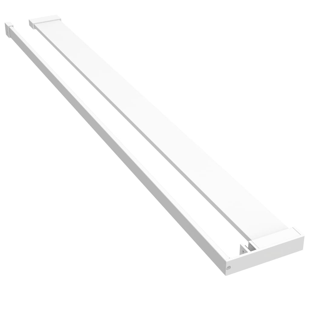 VidaXL Wandschap voor inloopdouchewand 80 cm aluminium wit