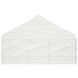 Arbor vidaxl avec toit 5.88x2.23x3,75 m Blanc en polyéthylène