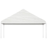 Arbor vidaxl avec toit 5.88x2.23x3,75 m Blanc en polyéthylène