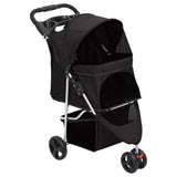 Vidaxl chien voiture pliable 80x46x98 cm Oxford tissu noir