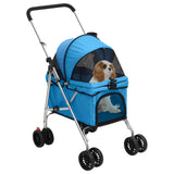 Vidaxl Dog Car plegable 76x50x100 CM Oxford Fabric Blue