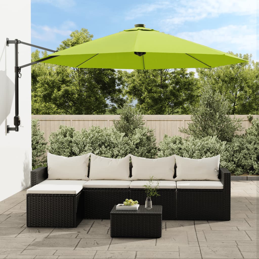 VidaXL Wandparasol 290 cm appelgroen