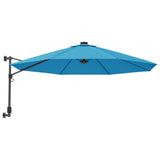 VidaXL Wandparasol 290 cm zeeblauw