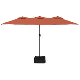 Vidaxl Parasol Double Roof 449x245 cm terracotta -farvet