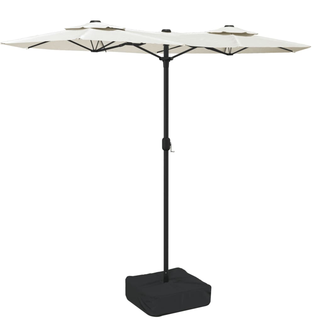 Vidaxl Parasol Double Roof 316x240 cm Bianco