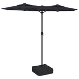 Vidaxl Parasol Double Roof 316x240 cm svart