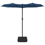 Vidaxl parasol double toit 316x240 cm azure bleu