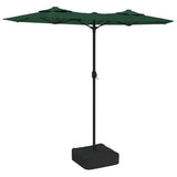 Vidaxl Parasol dobbelt med lysdioder 316x240 cm grønn