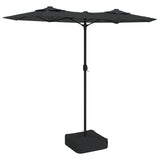 Vidaxl Parasol dubbel tak med lysdioder 316x240 cm Anthracite -färgad