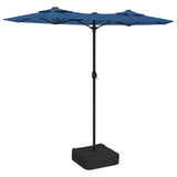 Vidaxl Parasol podwójny dach z LED 316x240 cm Azure Blue