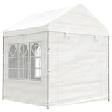 Arbor Vidaxl con techo 4.46x2.28x2.69 M Polyetileno blanco