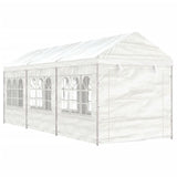 Vidaxl arbor with roof 6.69x2.28x2.69 m polyethylene white