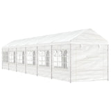 Vidaxl Arbor con tetto 13.38x2.28x2.69 m polietilene bianco