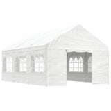 Vidaxl Arbor med tak 6.69x4.08x3.22 m polyetylenhvit