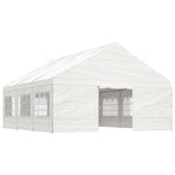 Vidaxl Arbor con techo 6.69x5.88x3.75 m Polyetileno blanco