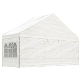 Vidaxl arbor with roof 11.15x5.88x3.75 m polyethylene white