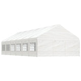 Vidaxl Arbor se střechou 13,38x5,88x3,75 m polyethylenové bílé