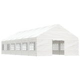 Vidaxl arbor med tak 13.38x5.88x3.75 m polyetylenhvit