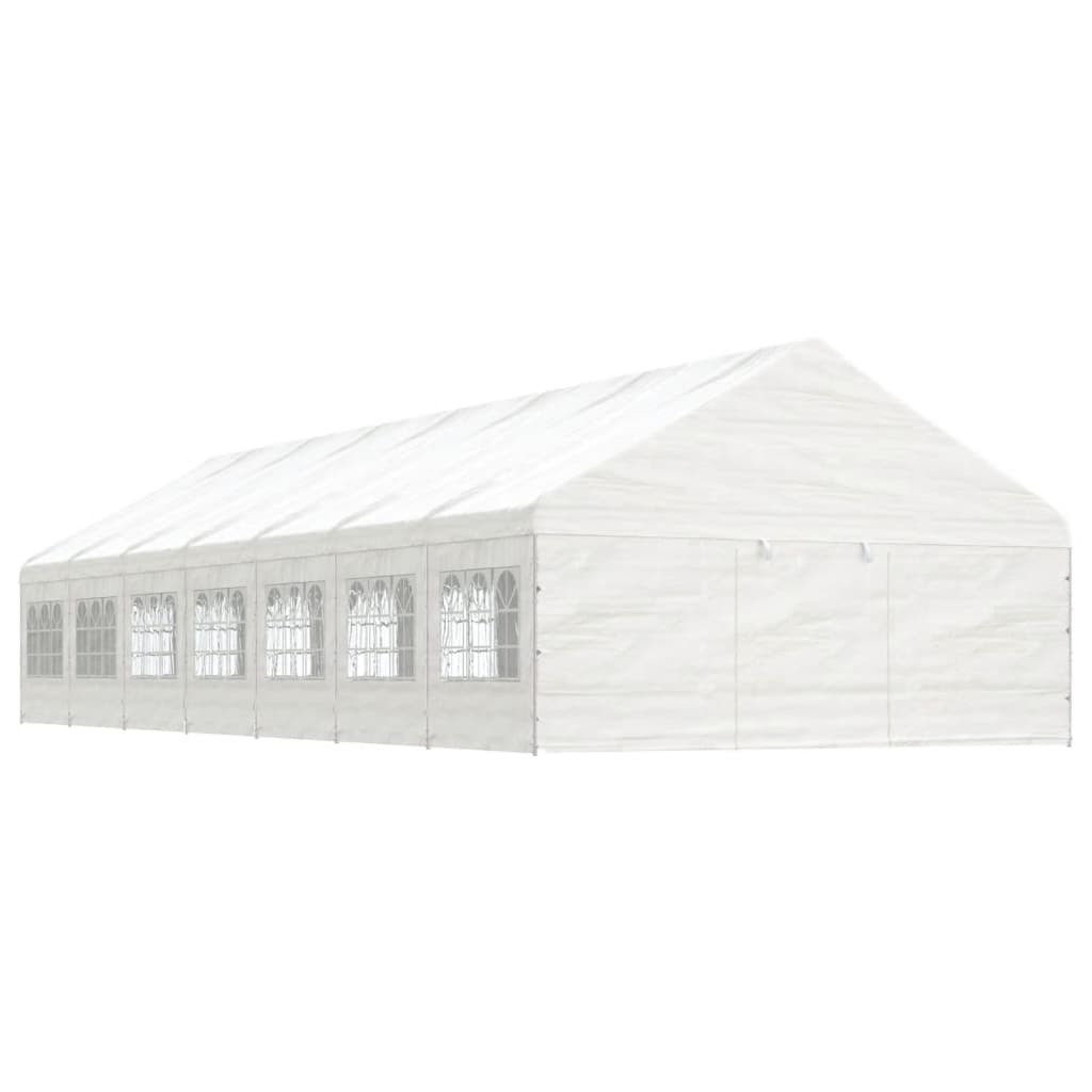 Vidaxl Arbor med tak 15.61x5.88x3.75 M Polyeten vit