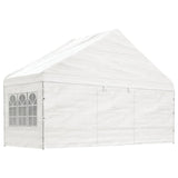 Vidaxl Arbor med tak 15.61x5.88x3.75 M Polyeten vit