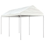 Arbor vidaxl avec toit 4.46x2.28x2.69 m Blanc en polyéthylène