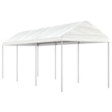 Vidaxl arbor with roof 6.69x2.28x2.69 m polyethylene white