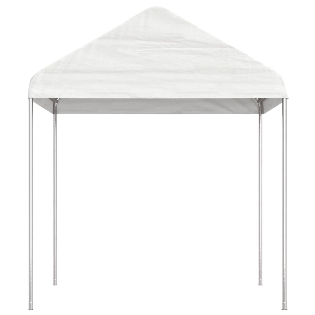 Arbor vidaxl avec toit 8.92x2.28x2.69 m Blanc en polyéthylène