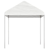 Arbor vidaxl avec toit 8.92x2.28x2.69 m Blanc en polyéthylène