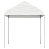 Arbor vidaxl avec toit 15.61x2.28x2.69 m Blanc en polyéthylène