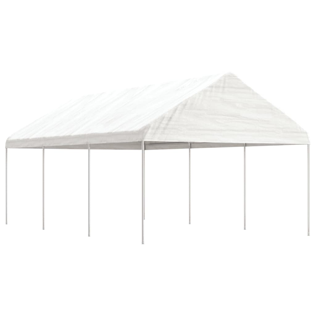 Vidaxl Arbor con tetto 6.69x4.08x3.22 m polietilene bianco