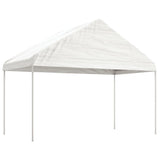 Arbor Vidaxl avec toit 6.69x4.08x3,22 m Blanc en polyéthylène