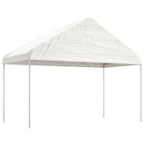 Arbor vidaxl avec toit 8.92x4.08x3,22 m Blanc en polyéthylène